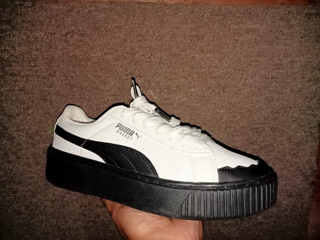 Puma basket platform sales scallop