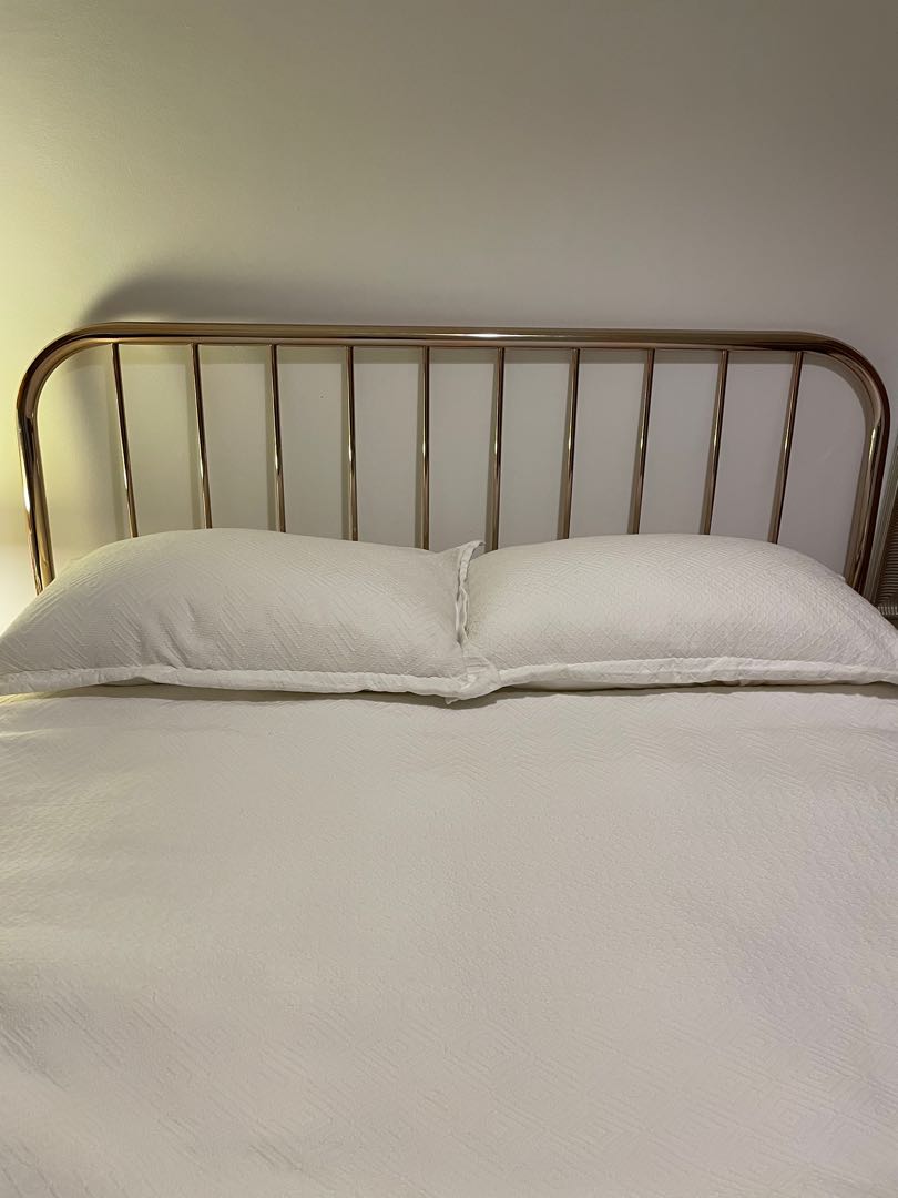 Queen bed metal bed frame, Furniture & Home Living, Furniture, Bed