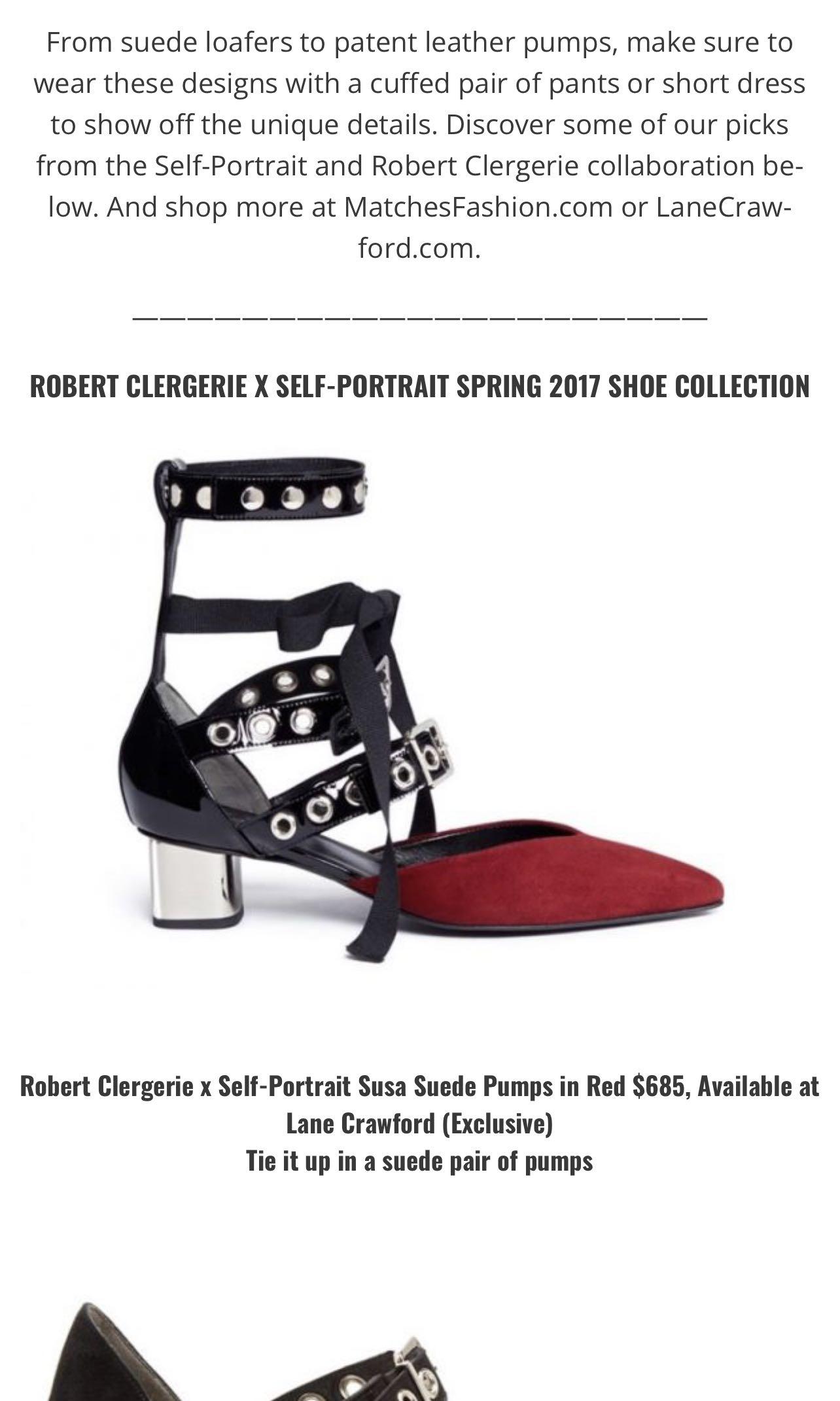 Robert Clergerie x Self Portrait low heel shoes
