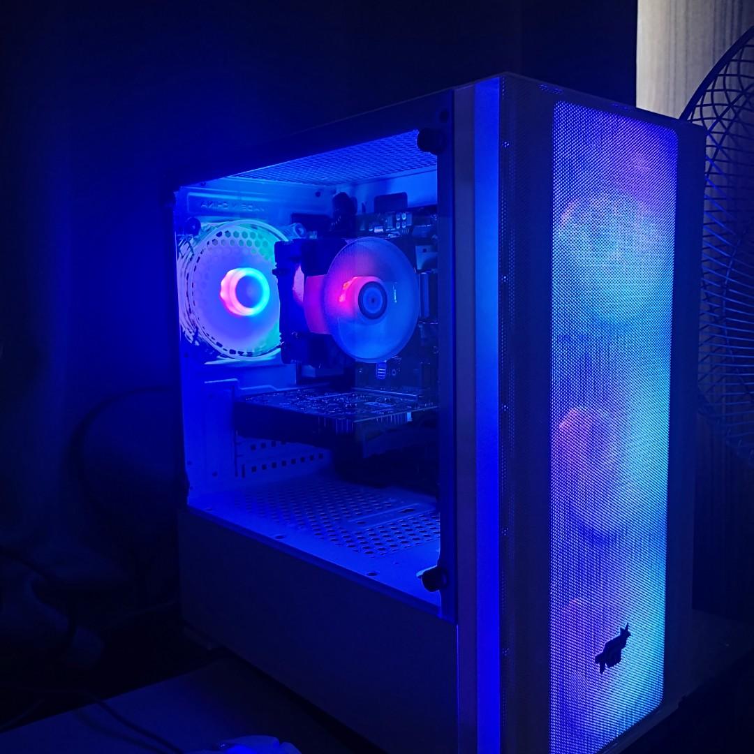 RYZEN 5 5600 (Category: Desktops) located in Taguig. Submitted by jessica.19 (Listing ID 1178293497, Image 2). Description: Selling my pc setup for P49,000 (negotiable) Good as new (no issue) RYZEN 55600 GIGABYTE B450M 16GB HYPER X FURY 2666MHZ 2X8 120GB KINGSPEC 500GB SEAGATE BARACUDA GTX 1050TI 4GB GIGABYTE 550WATT 80+BRONZE CORSAIR B708 MESH WHITE CASE 22INCH GOMA MONITOR RFS :Need funds Location : Taguig Pm if interested.