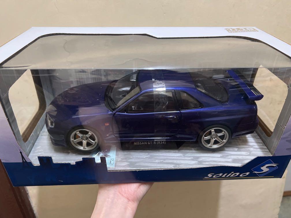 Solido 1 18 合金模型車 Nissan R34 Gtr Midnight Purple 1999 興趣及遊戲 玩具 遊戲類 Carousell
