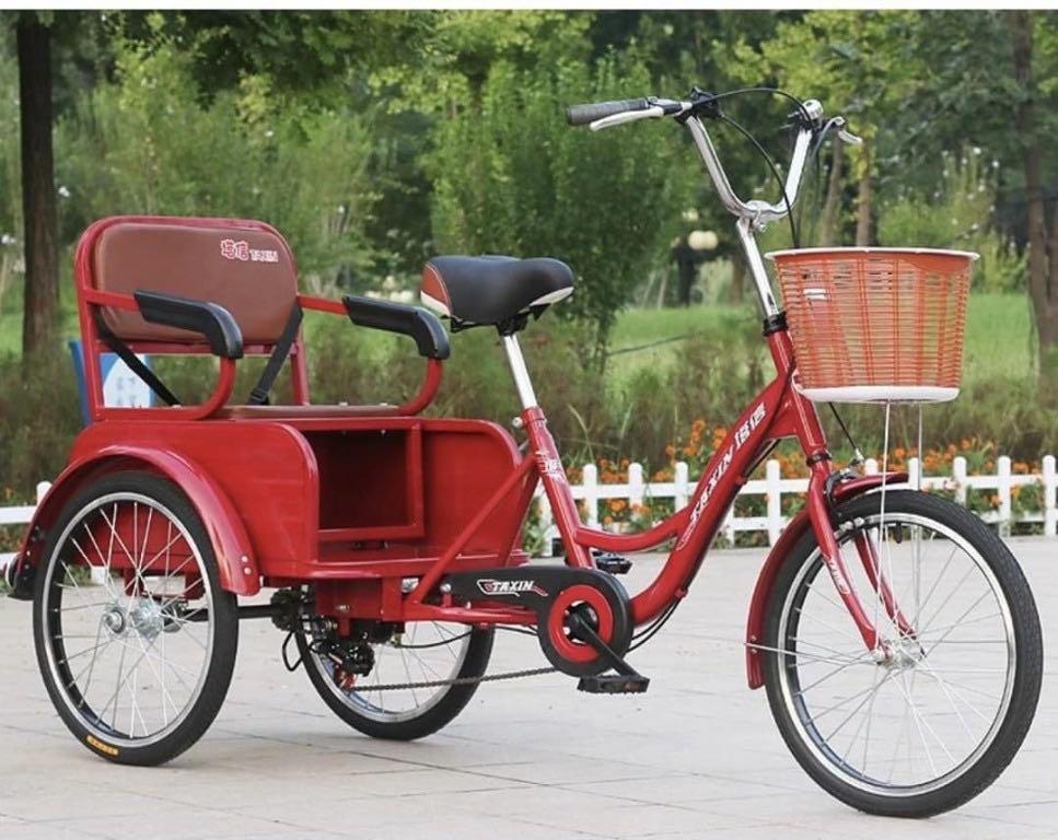 Three (3) Wheel Bicycle Cargo Tricycle Bike (Category: Bicycles) located in Manila. Submitted by sportshubb (Listing ID 1065454534, Image 2). Description: Three (3) Wheel Bicycle Cargo Tricycle Bike Recommended age: Teen to Adult Good to use as a service Frame: Ceramic Coated Height to Steering Handlebar: 100 cm Height to Seat / Saddle: 77 Bicycle Weight: 35 kgs Bicycle Length: 170 cm Width of 2 wheels at the Back: 72 cm Tire: Wanda King Size 20 