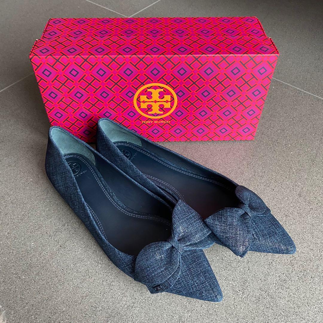 Tory Burch ROSALIND BALLET FLAT PRINTED SUEDE, Women's Fashion, Footwear,  Flats on Carousell