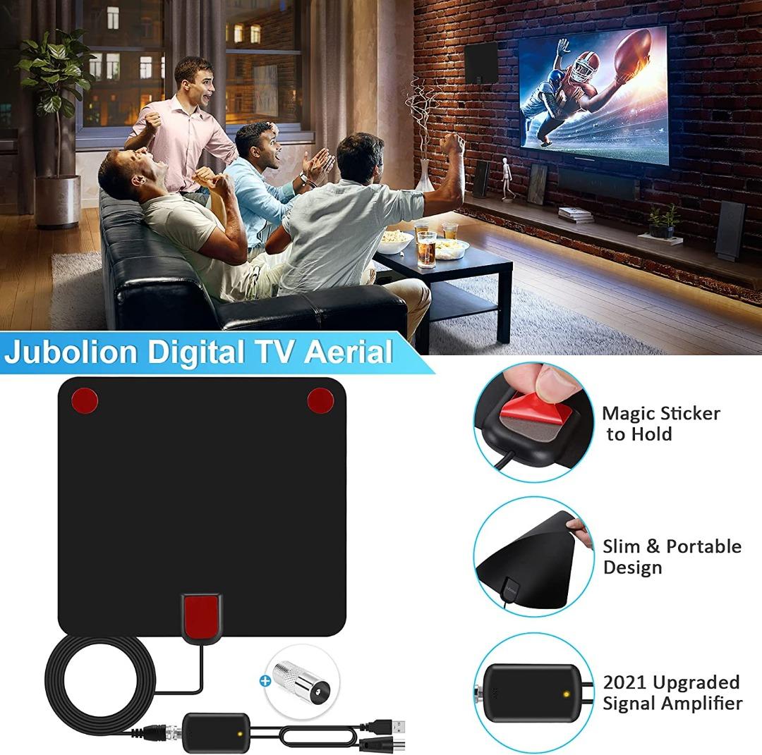 TV Aerial, Jubolion 2021 Latest Digital Indoor TV Aerials has Up to 200