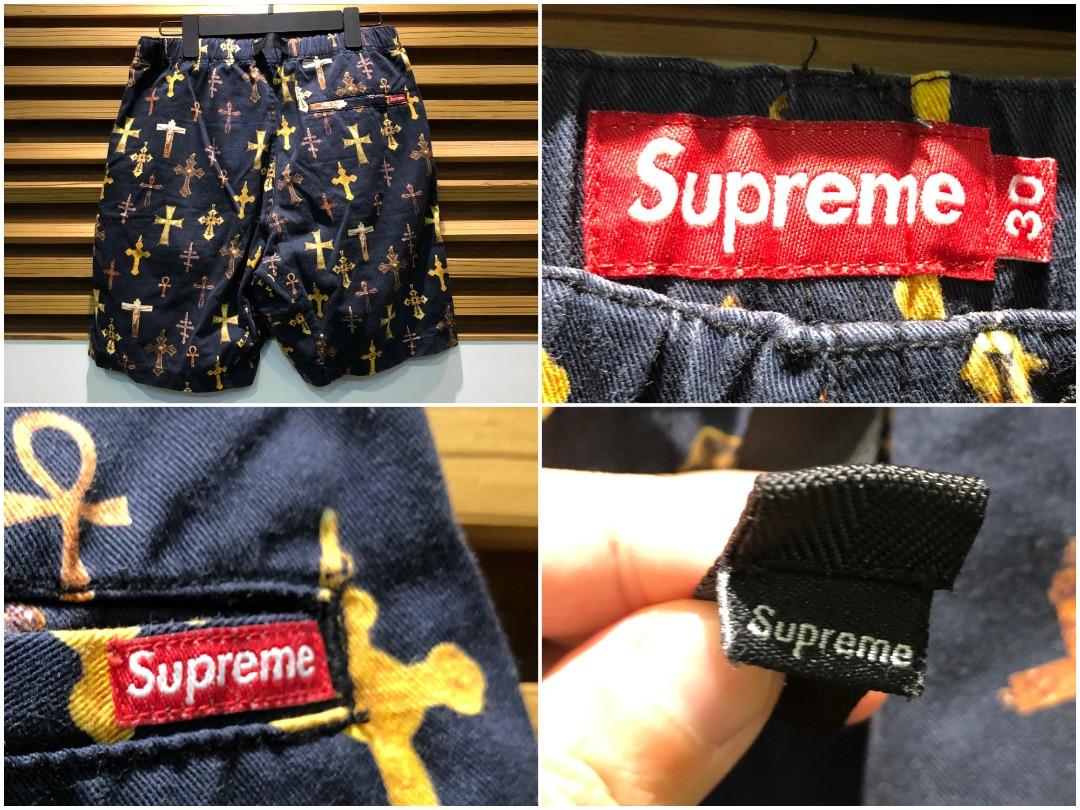 UNIQUE｜二手美品SUPREME 13SS CROSSES BELTED SHORT 十字架短褲