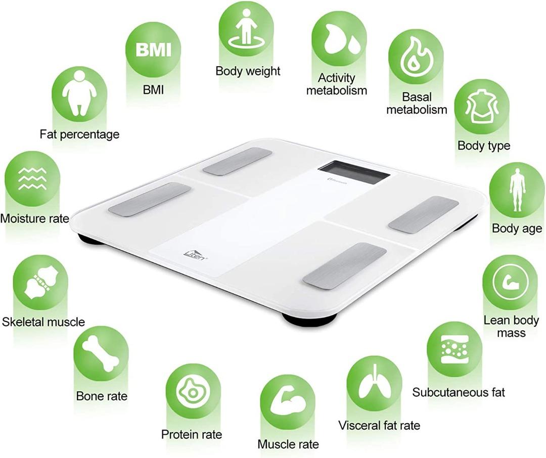 "Uten Digital Bathroom Scales , Weighing Scale Builtin 3.7V