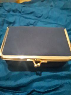 Vintage style Black and gold vanity cosmetic make-up  box
