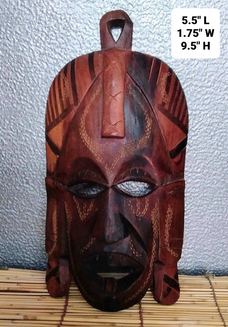 Vintage Wooden African Tribal Mask Masai Mask Ethnic Wood Art Tribal