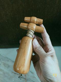Vintage Wooden Double Action Corkscrew