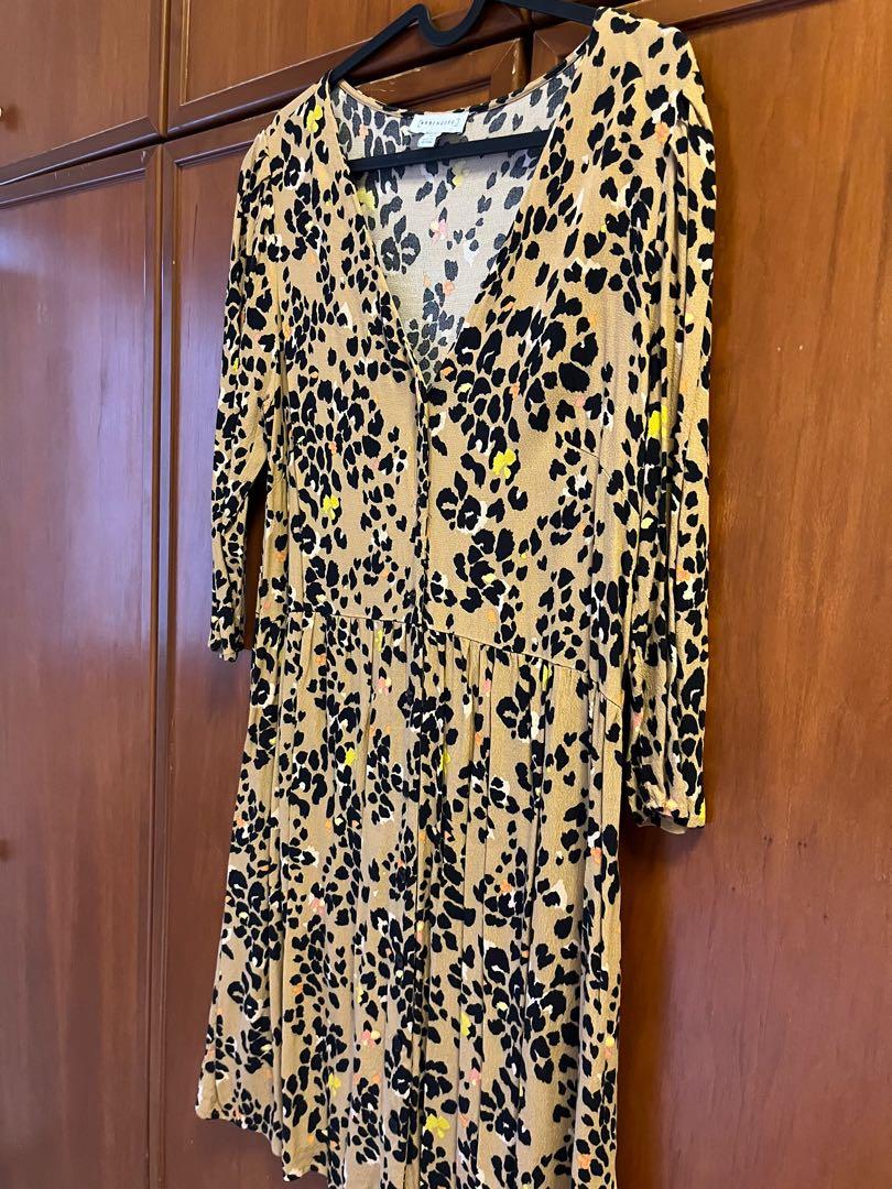 Warehouse animal print dress