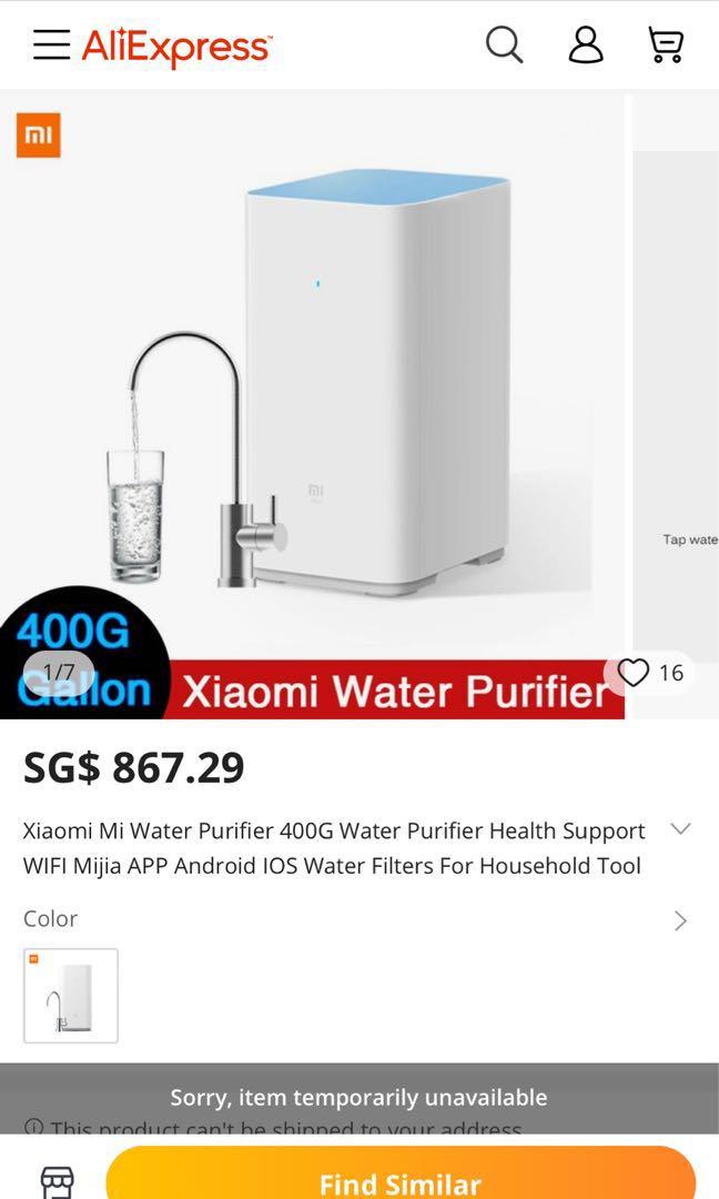 Xiaomi Water purifier 400G, TV & Home Appliances, Kitchen Appliances