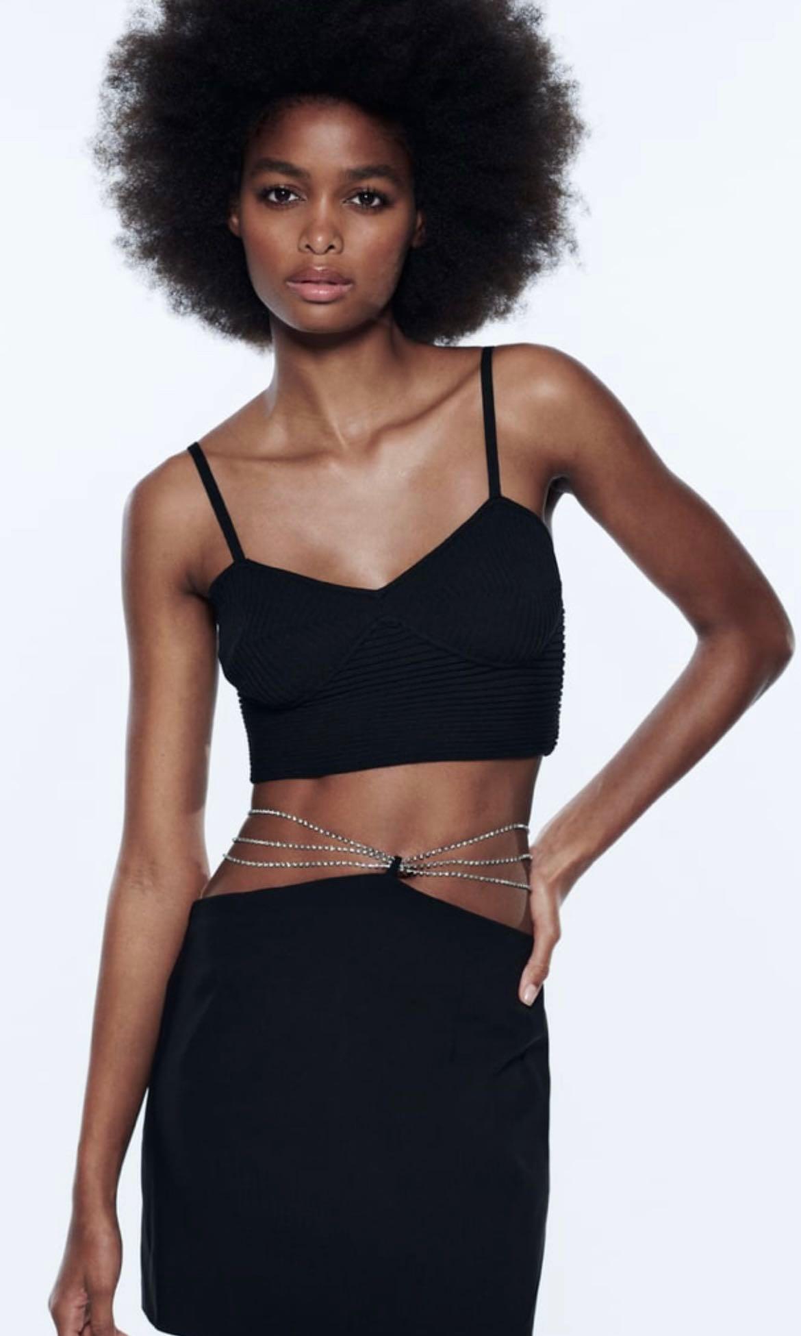 Strap skirt hot sale zara