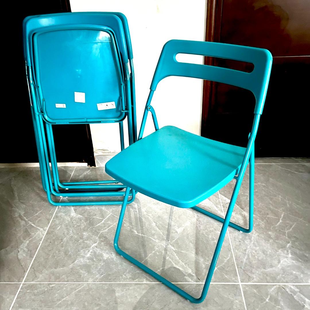 190 x4 Ikea 摺櫈 摺椅 Folding chairs, 傢俬＆家居, 傢俬, 椅子 Carousell