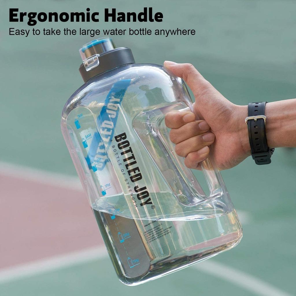 3.7L Portable PETG Large Capacity Water Bottle Training Sports Workout  Drink Bottle Shaker Bottle With Handle Outdoor Gym bottle