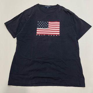 90’s Polo Sport American Flag Tee Ralph Lauren 古著 T  美式學院 日系 古著