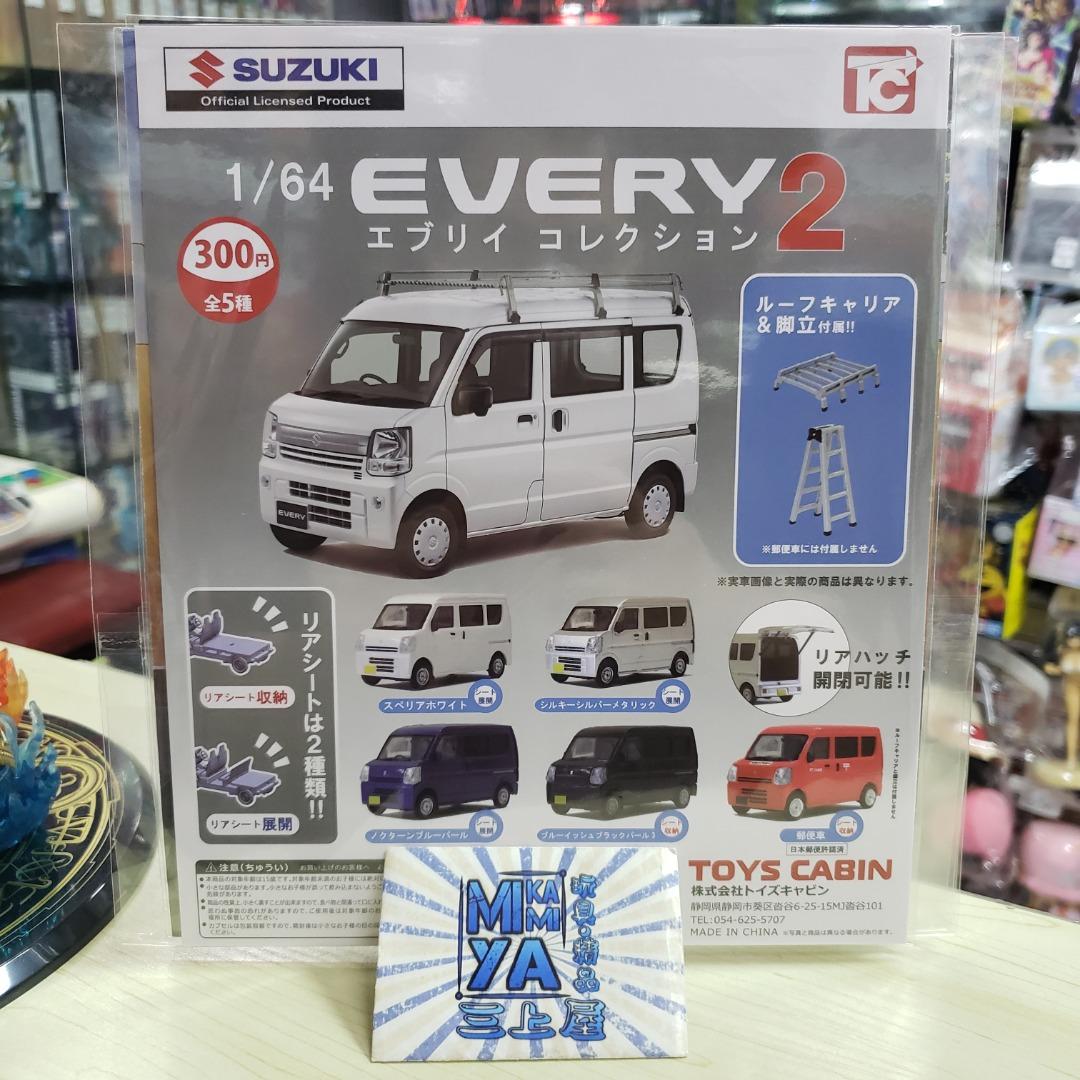 三上屋????特價清貨???? 日版TC TOYS CABIN 1/64 SUZUKI EVERY 第2彈車仔扭蛋１套5款麵包車尾門開關可能梯車仔裝飾擺設鈴木