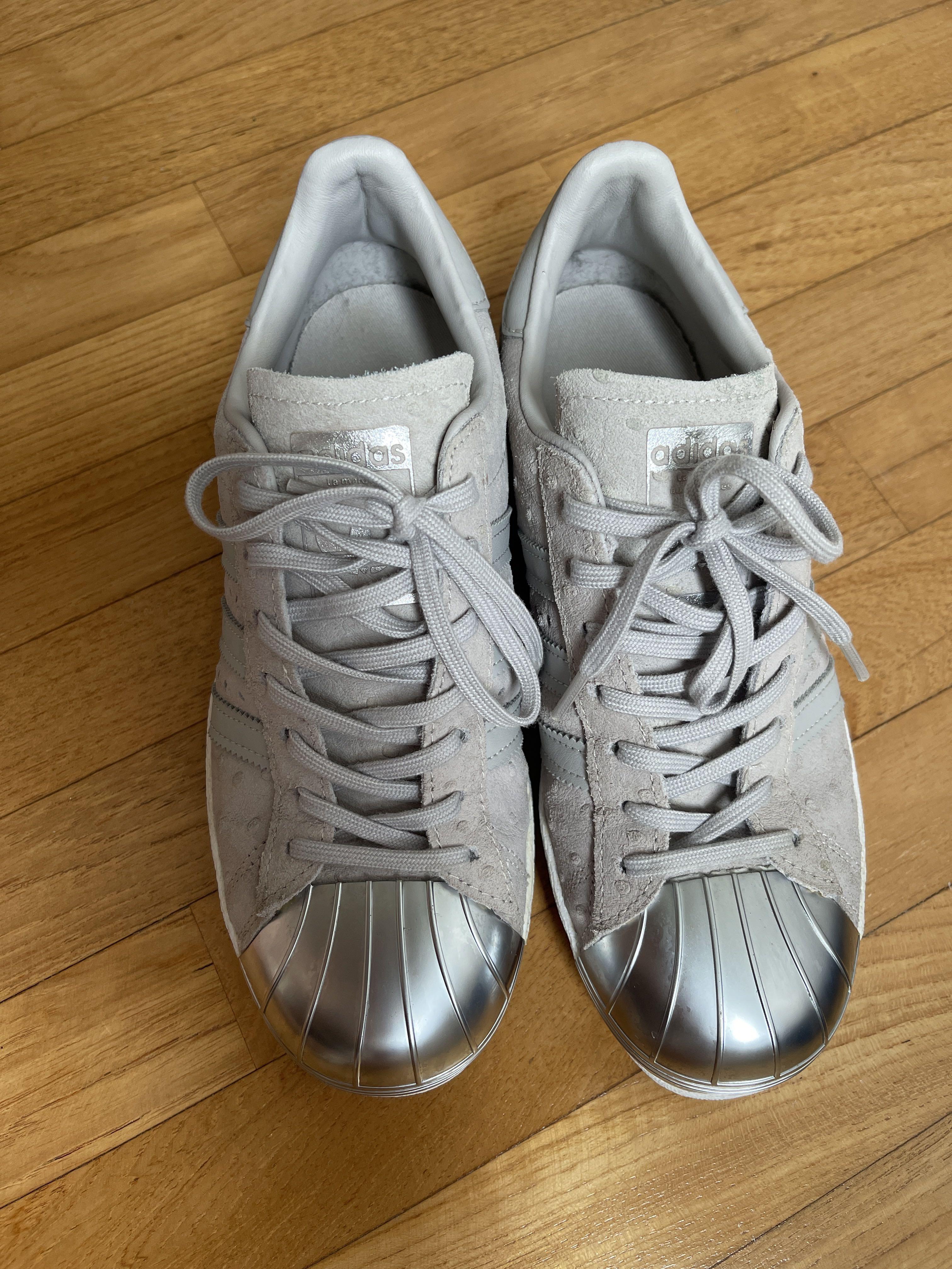 Adidas superstar grey suede metal toe new arrivals