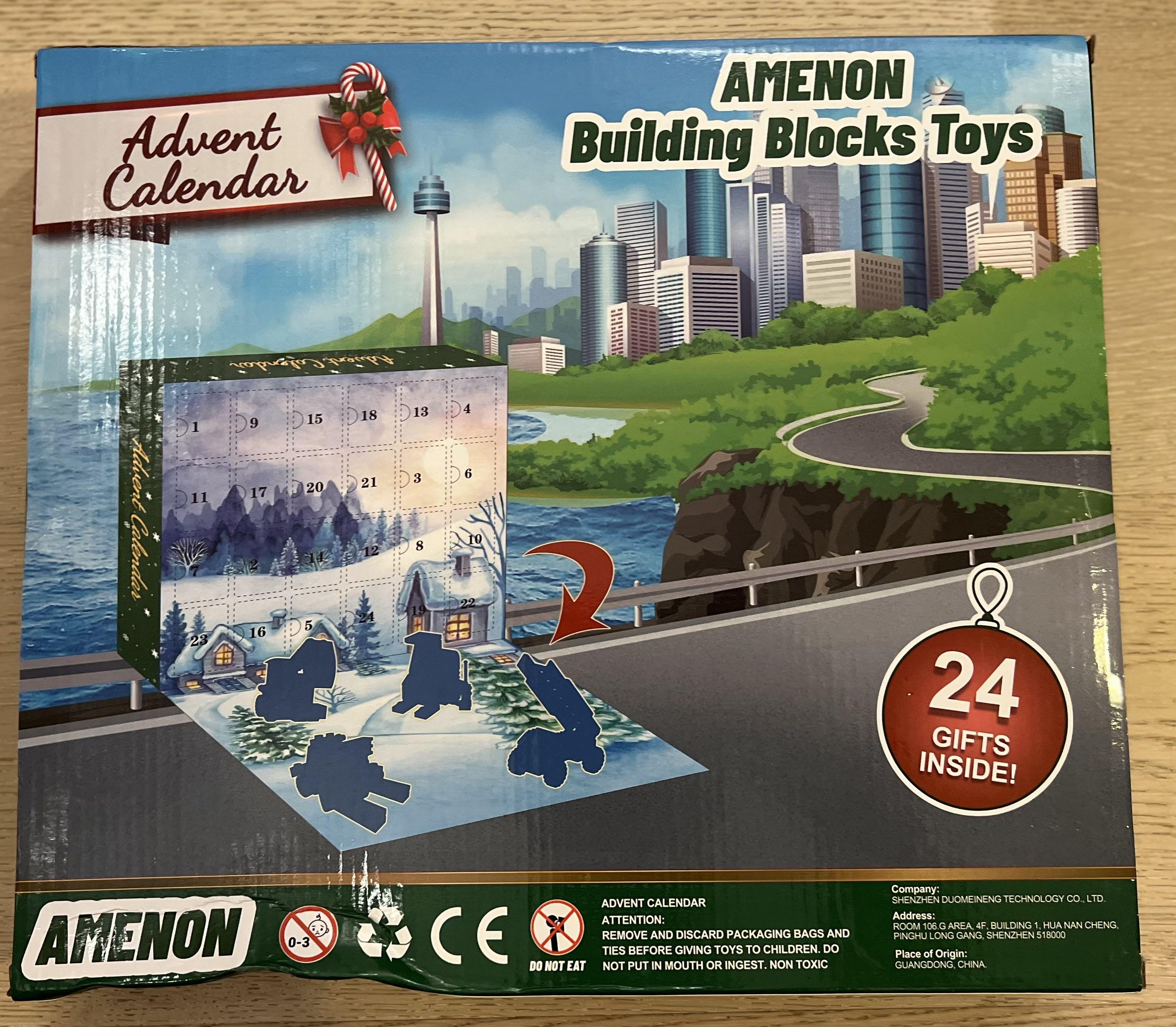 Amenon Building Blocks Toys Advent Calendar 聖誕日曆, 興趣及遊戲, 玩具 & 遊戲類