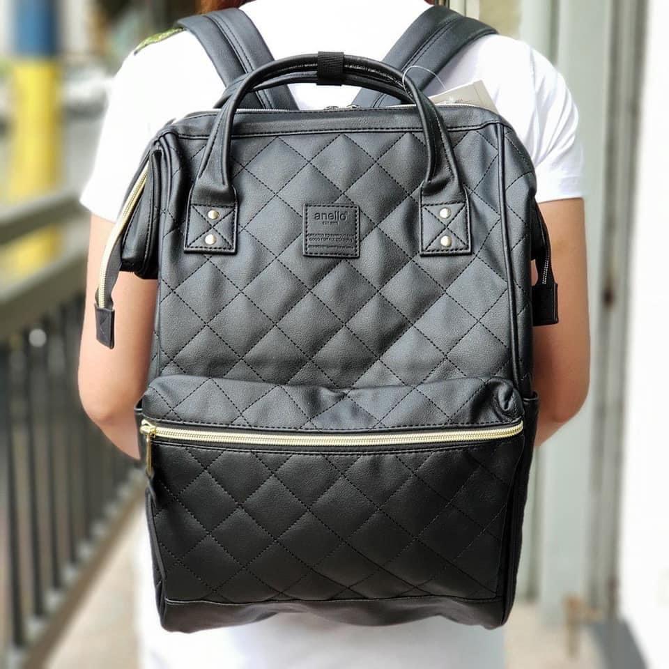 Anello quilted cheap leather backpack