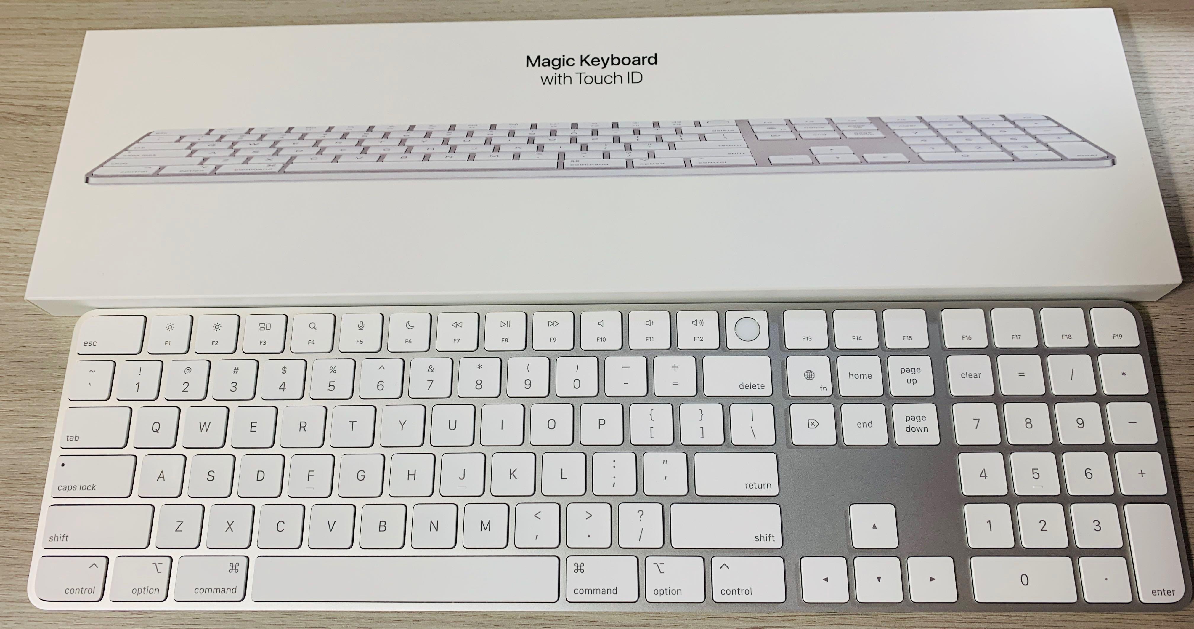Apple Magic Keyboard 精妙鍵盤配備Touch ID 及數字鍵盤, 電腦＆科技 