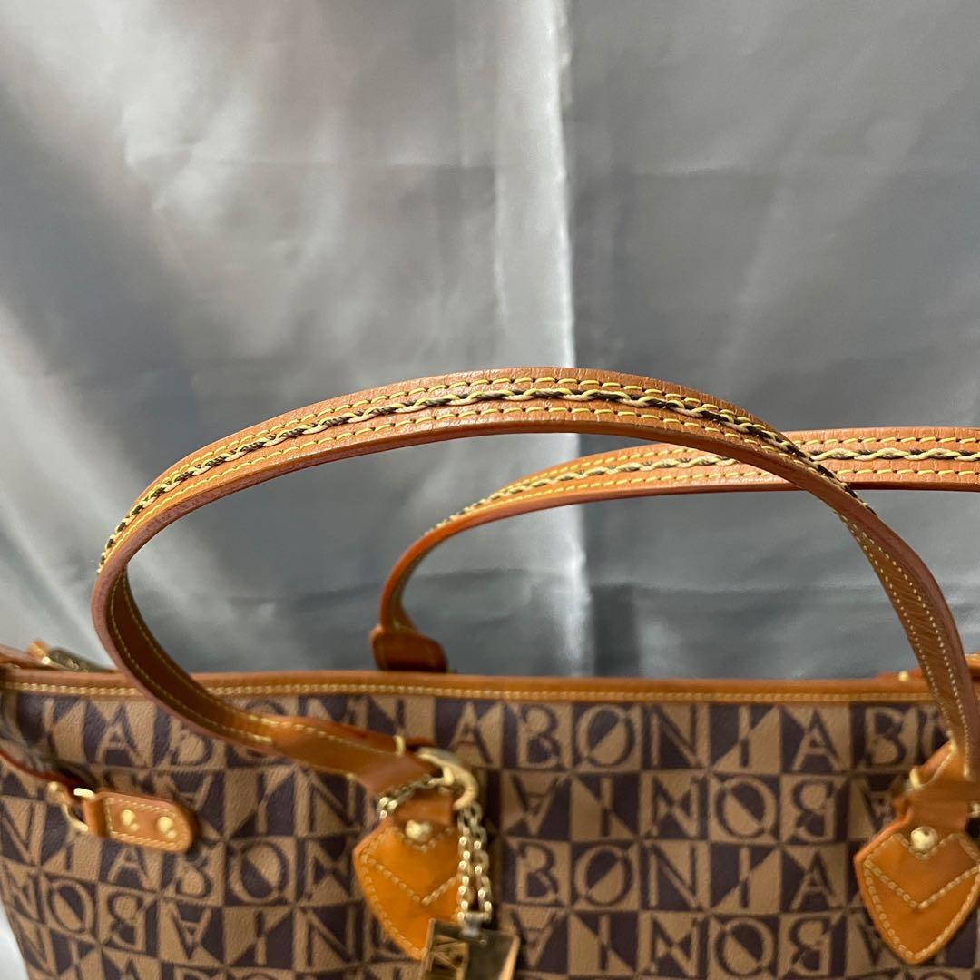 Authentic Bonia Leather Monogram Tote Bag, Luxury, Bags & Wallets