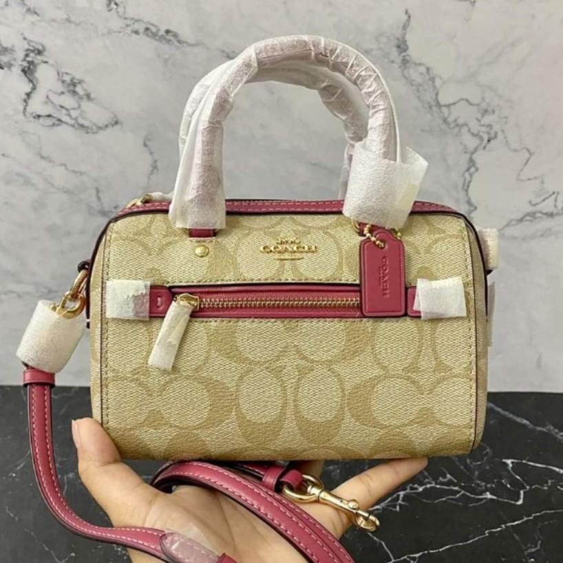 Authentic Coach Micro Rowan Crossbody In Signature Canvas - Pink, Women's  Fashion, Bags & Wallets, Cross-body Bags on Carousell