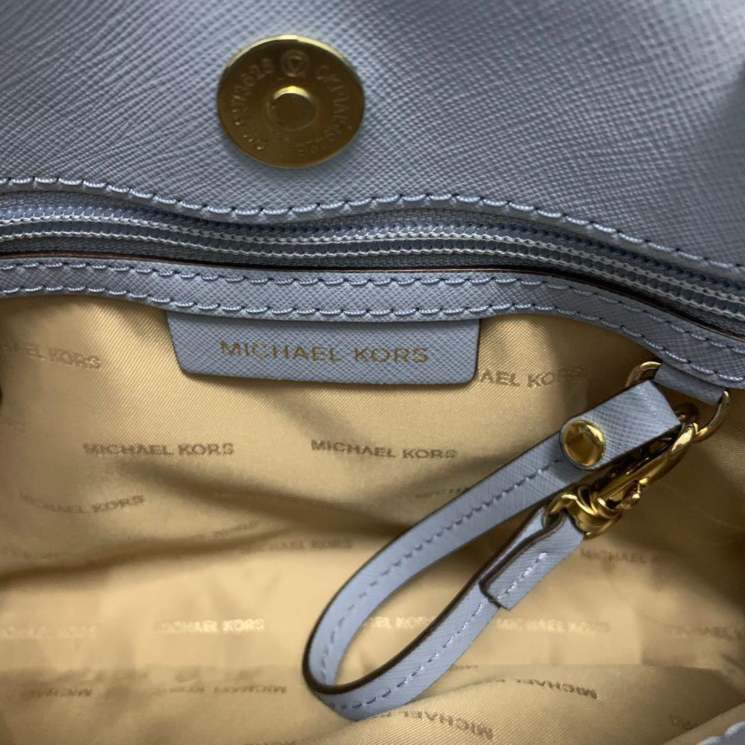 Michael Kors Savannah Small Blue Saffiano Leather Satchel Bag