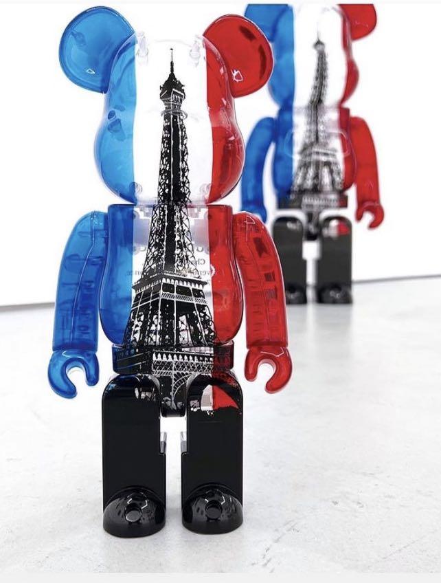 [Instock] Bearbrick Eiffel Tower Tricolor 400% Set