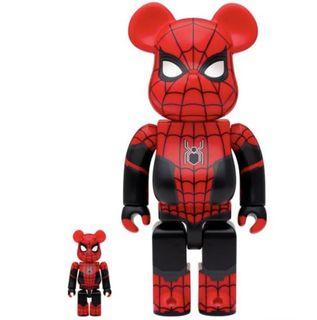 Bearbrick Spider-Man upgraded suit 100% & 400%