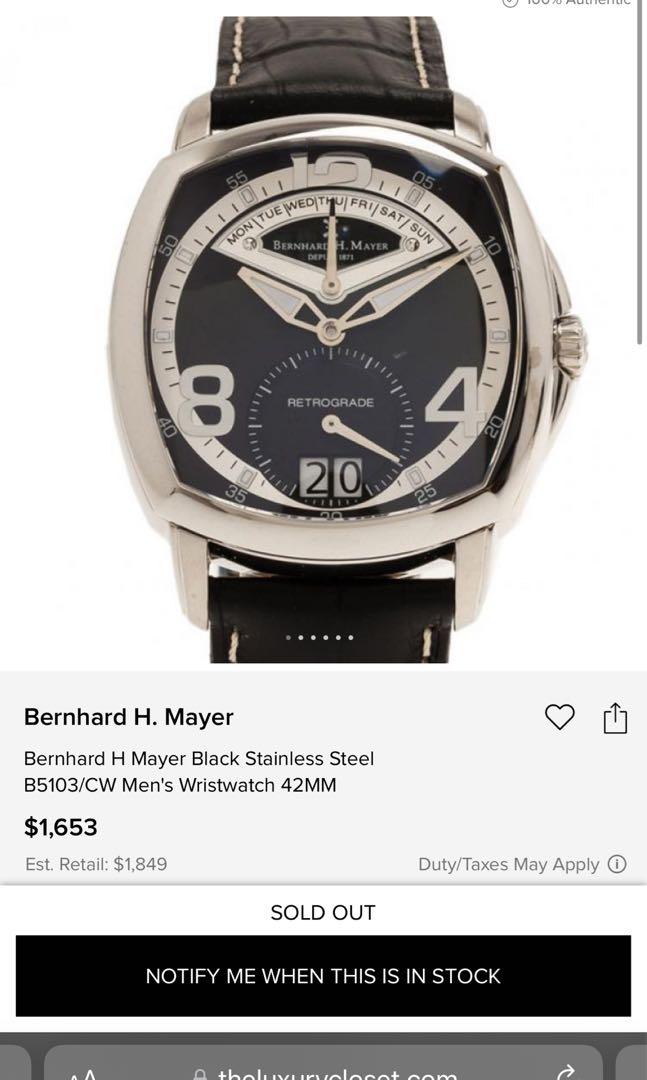 Bernhard h mayer best sale b5103