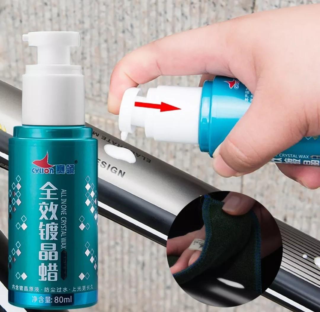 Bicycle frame polish wax solution, Sports Equipment, Bicycles & Parts