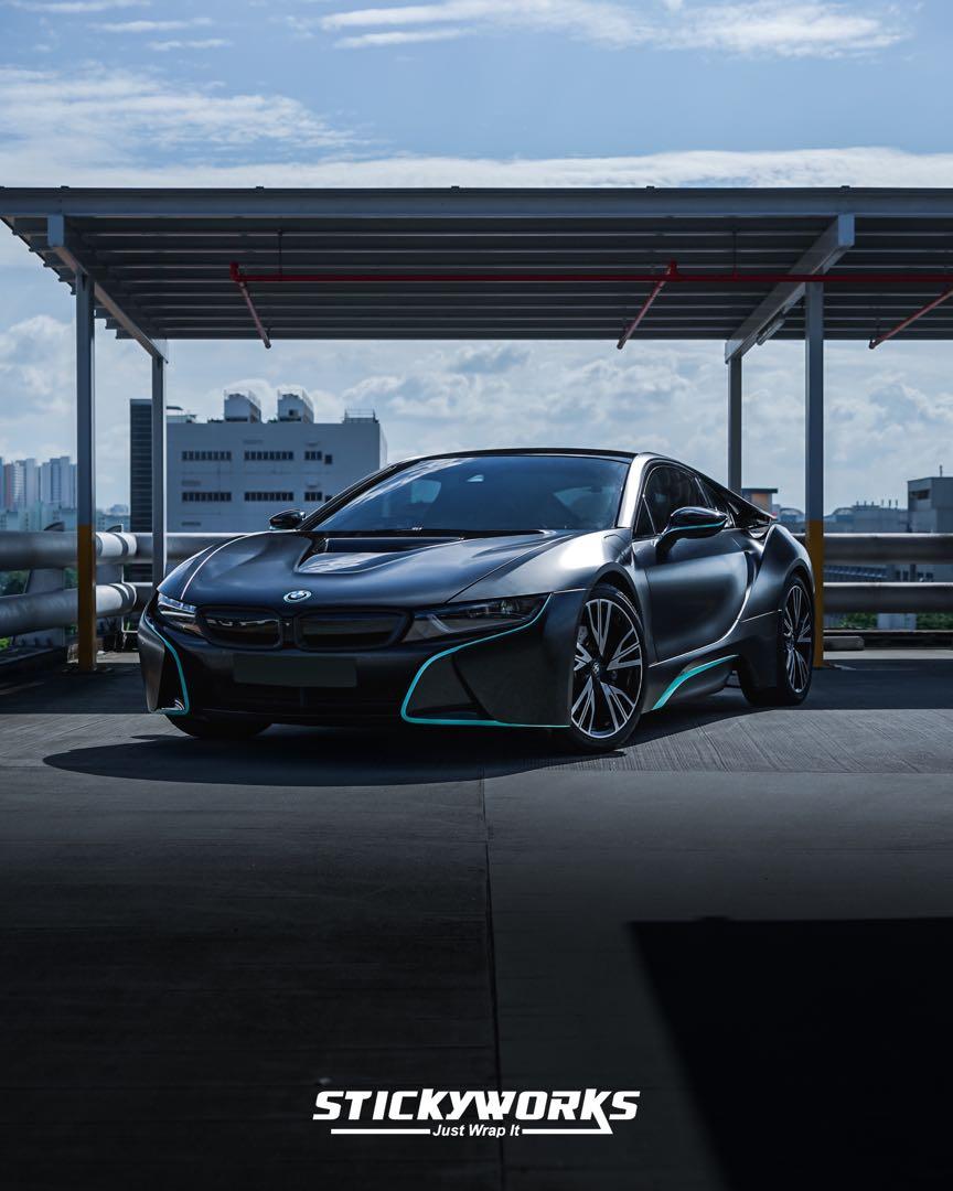 BMW i8 full wrap 3m satin black 2080, Car Accessories, Accessories on ...