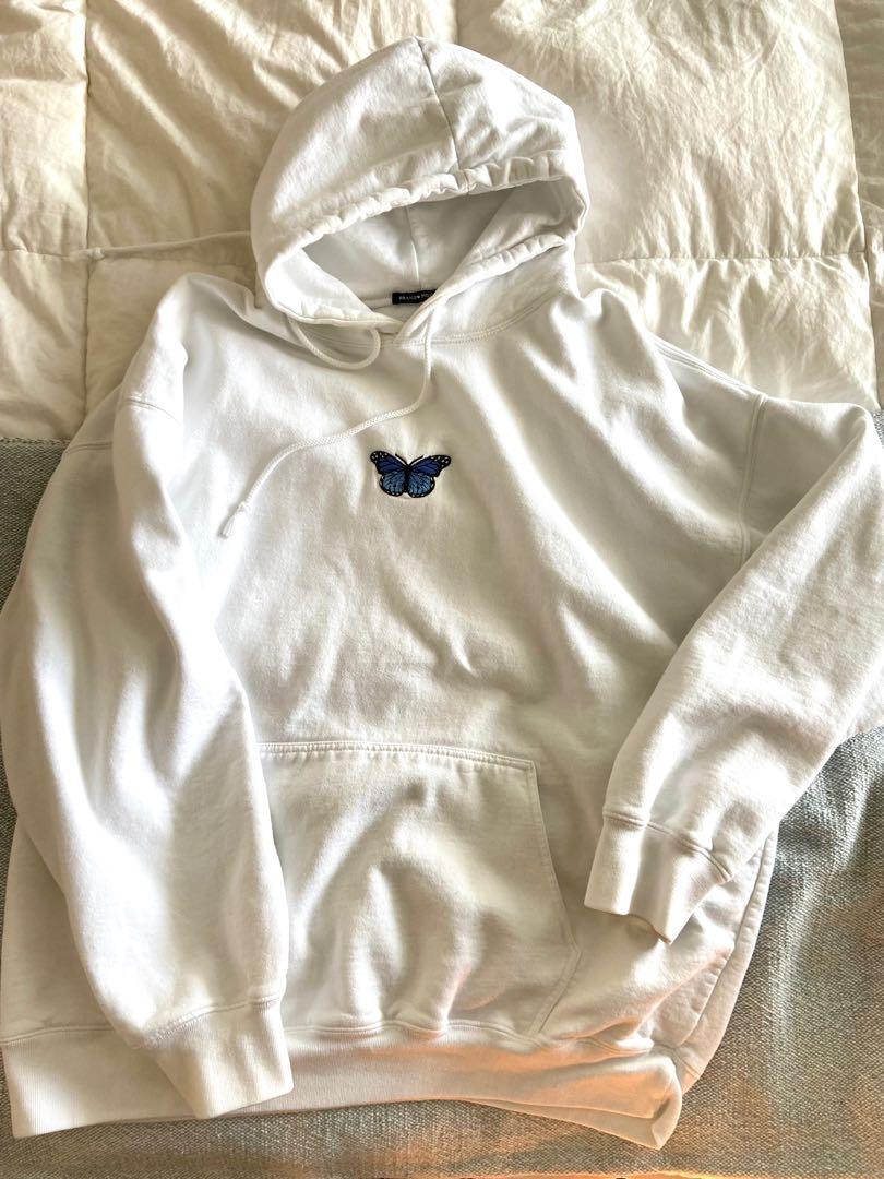 brandy melville blue butterfly christy hoodie Women s Fashion