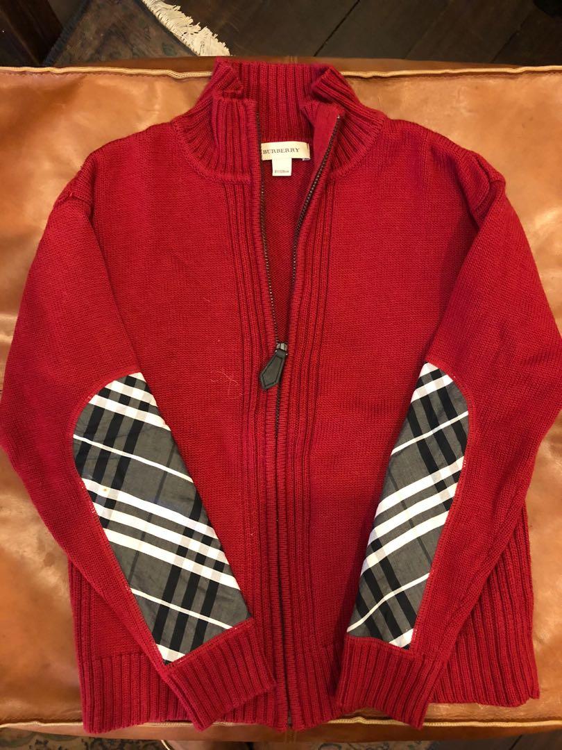 Red burberry clearance sweater