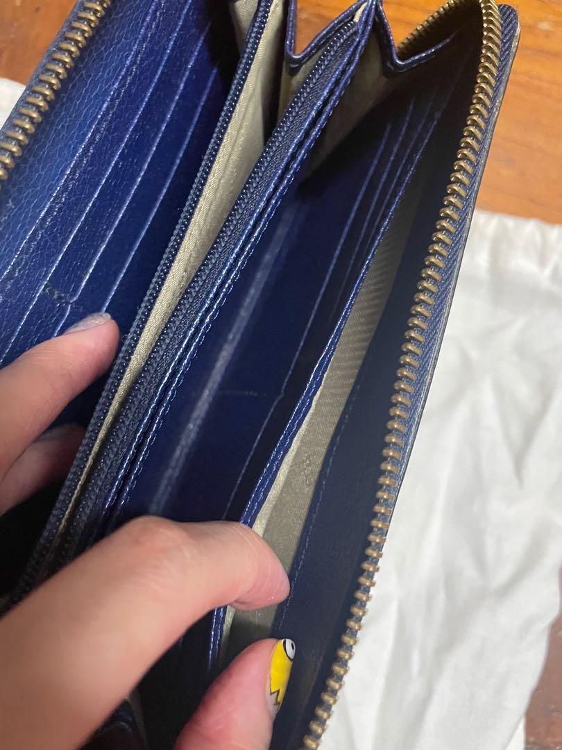 Burberry Leather Wallet in Blue