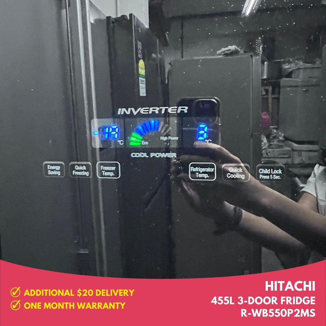 BUY NOW! HITACHI 455L 3-Door Fridge_R-WB550P2MS (91945), TV & Home 