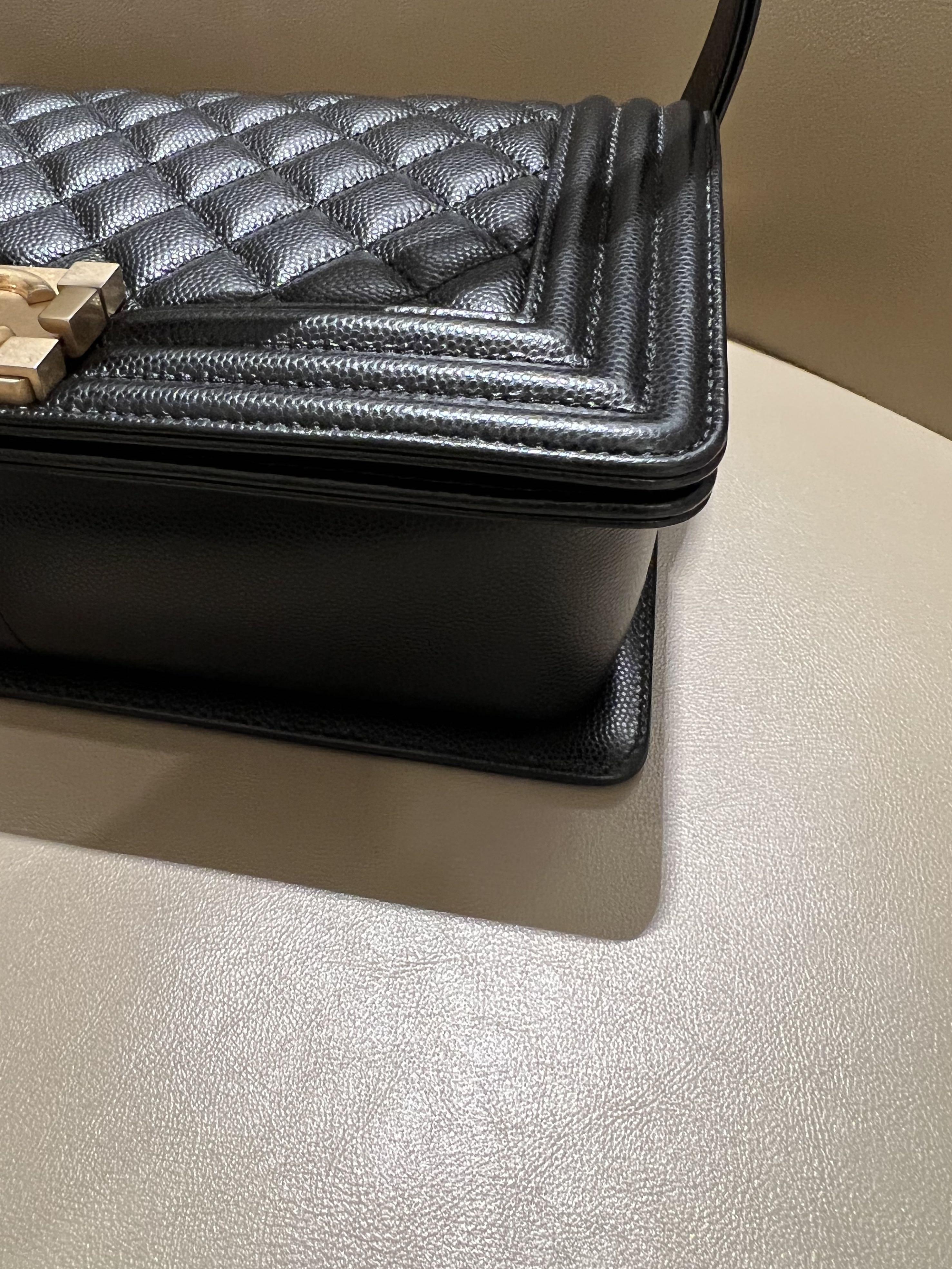 Chanel old medium caviar boy bag, Luxury, Bags & Wallets on Carousell