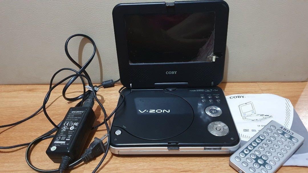 Coby portable dvd player tv tuner (Category: Portable Music Players) located in Manila. Submitted by thegoodstuff.26 (Listing ID 1050780299, Image 2). Description: in very good condition. complete accessories. with tv function. With free cds. swivel screen. battery lasts for 2 or more hours. no issues. free cds!!! meet ups: sm southmall, alabang town center..