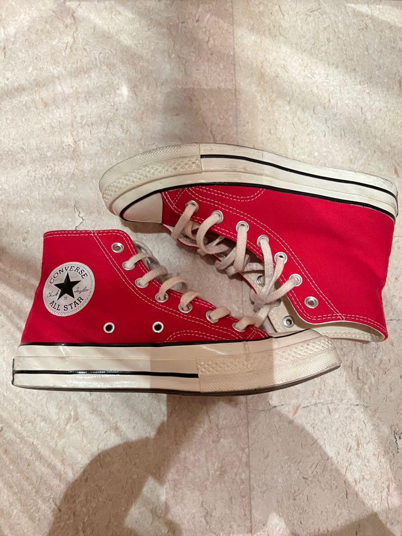 Red converse discount size 8