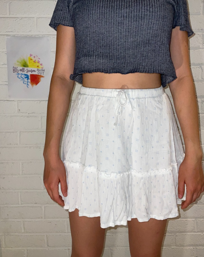 Flowy cotton on sale mini skirt