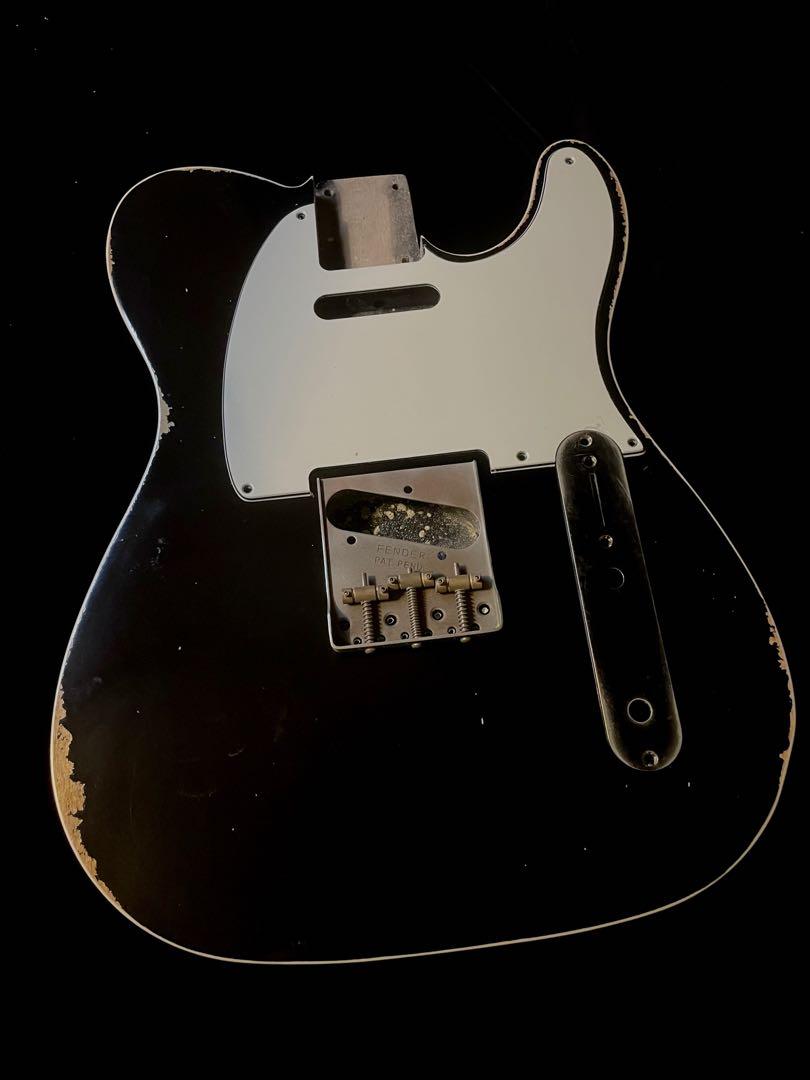 Custom Relic Telecaster body in Black Hobbies Toys Music