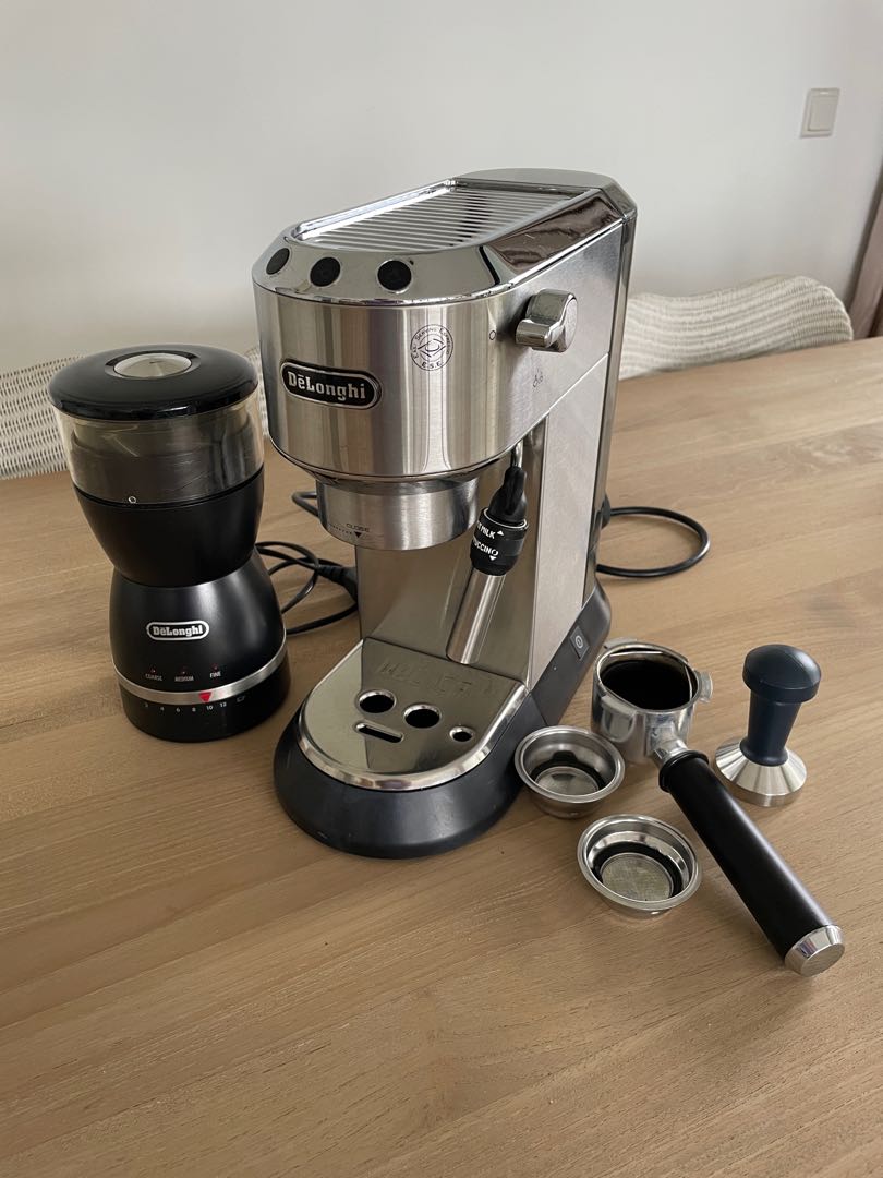 Delonghi Dedica Espresso Machine and grinder, TV & Home Appliances