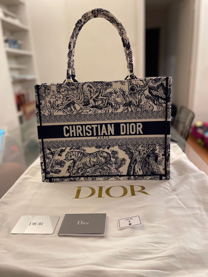 Dior book tote bag size deals