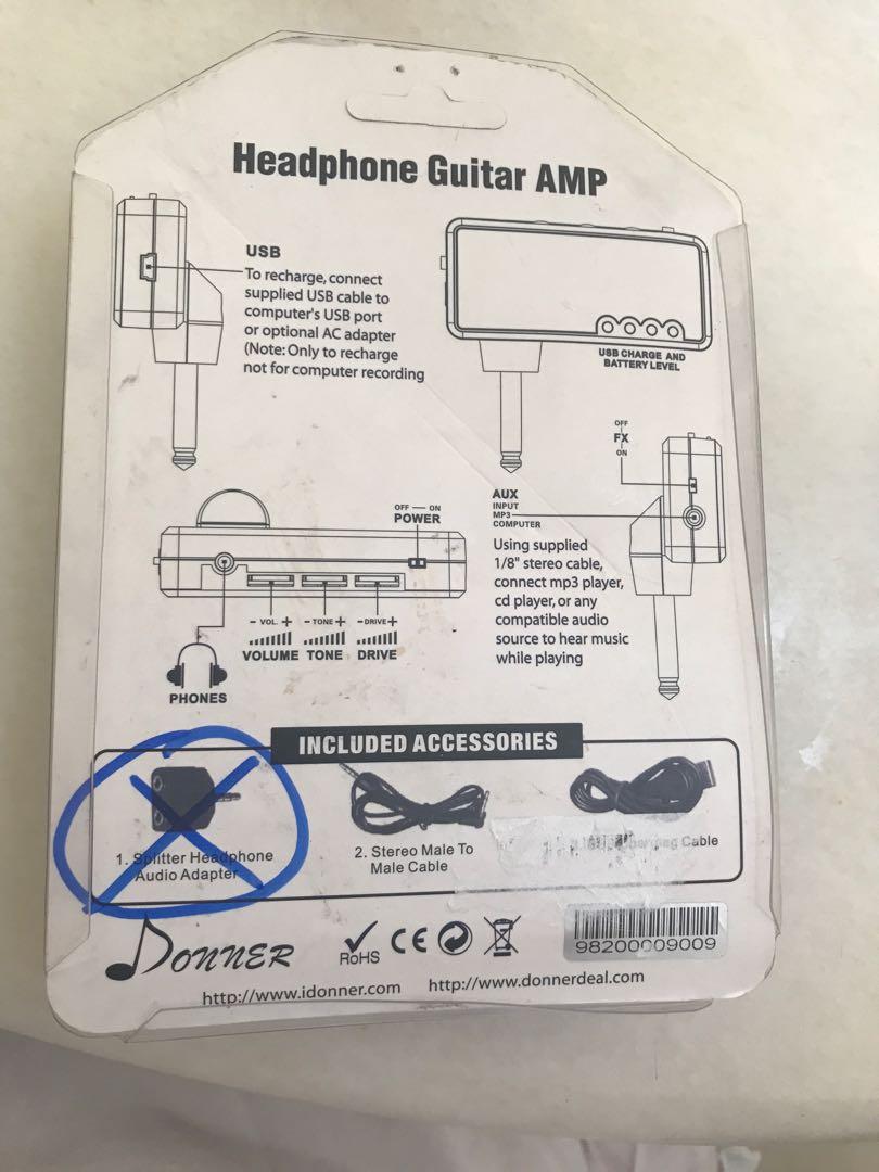 Donner Bass Guitar Headphone Amp, Hobbies & Toys, Music & Media, Music