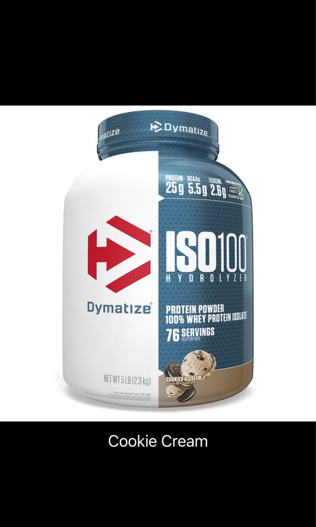 Dymatize iso100 protein cookies and cream, Health & Nutrition, Health