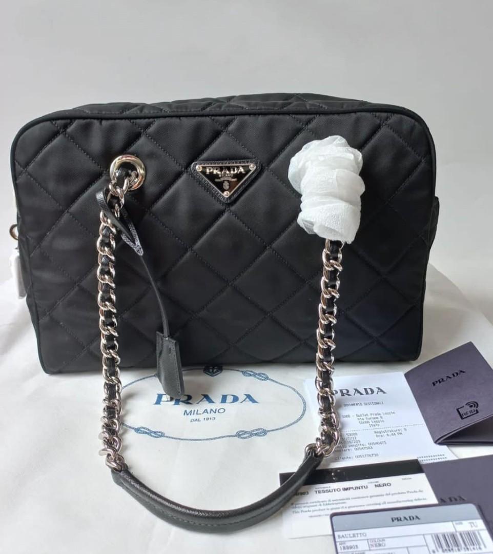 Fast Sale Last 1pcs New Prada Bauletto 1BB903 Tessuto Impuntu