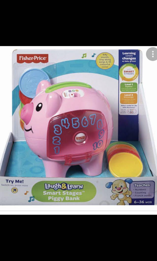 Fisher-Price Laugh & Learn Smart Stages Piggy Bank - English