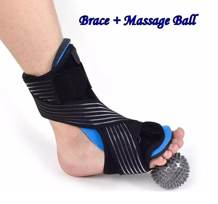 Plantar Fasciitis Night Splint Foot Brace with Massage Ball Foot Pain  Relief USA