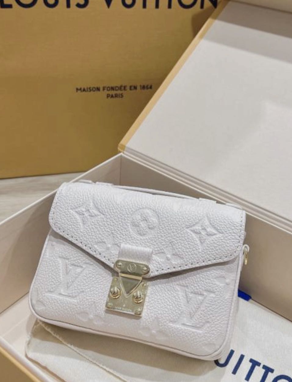 LV micro metis - beige claire, Luxury, Bags & Wallets on Carousell