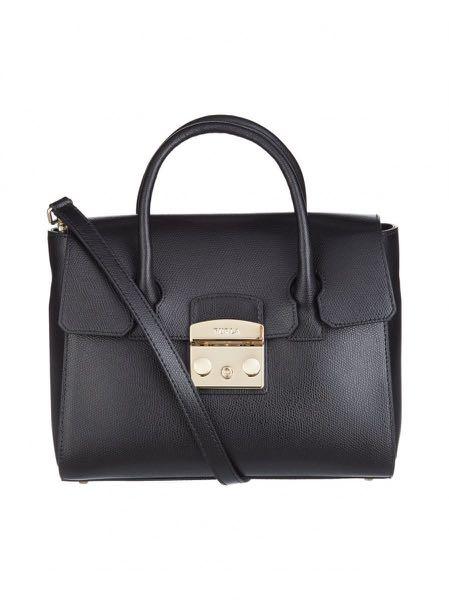 Furla Metropolis Satchel in Onyx Black Women s Fashion Bags